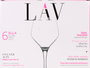 LAV - Set de 6 Copas para Vino y Agua 450 cc, Colección Ella, Dimensiones 20.2 x on 29.7 x 23.2 cm (4 Cajas)