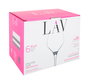 LAV - Set de 6 Copas para Vino y Agua 450 cc, Colección Ella, Dimensiones 20.2 x on 29.7 x 23.2 cm (4 Cajas)