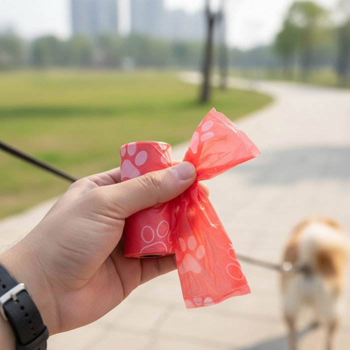 Inde Bolsas para Heces de Mascotas - 6 Rollos de 15 Unidades, Medidas 15.3 x 6.9 cm (24 Unidades)