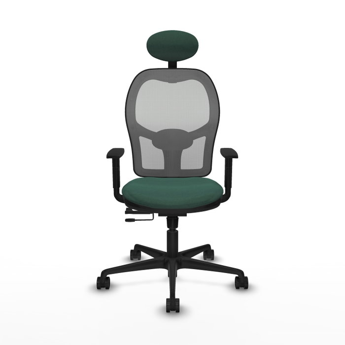PIQUERAS Y CRESPO Silla de oficina Jorquera con mecanismo Sincro/Traslack, Verde botella y Gris PIQUERAS Y CRESPO Silla de oficina Jorquera con mecanismo Sincro/Traslack, Verde botella y Gris