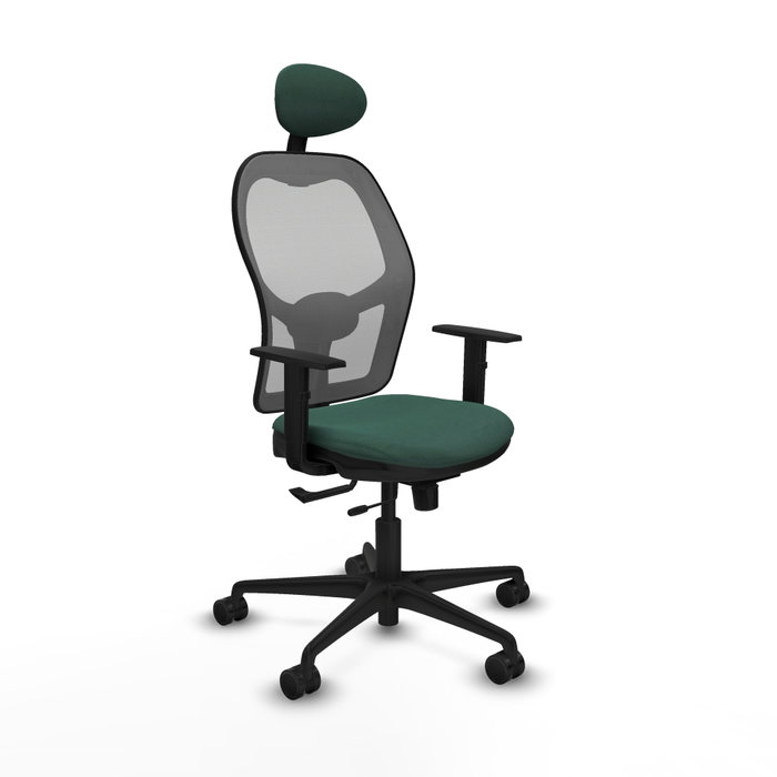 PIQUERAS Y CRESPO Silla de oficina Jorquera con mecanismo Sincro/Traslack, Verde botella y Gris PIQUERAS Y CRESPO Silla de oficina Jorquera con mecanismo Sincro/Traslack, Verde botella y Gris