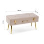 Versa Pie de Cama Petto Beige 42x80 cm