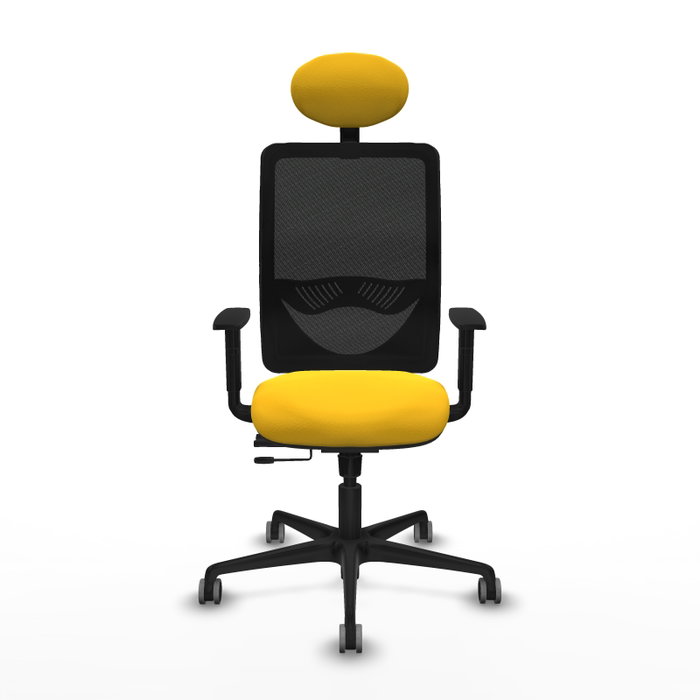 PIQUERAS Y CRESPO Silla de oficina Zulema con mecanismo Sincro/Traslack Amarillo y Negro PIQUERAS Y CRESPO Silla de oficina Zulema con mecanismo Sincro/Traslack Amarillo y Negro