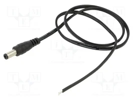 POS Cable de alimentación plano 2x0,5mm2 DC 5,5/2,5 0,5m