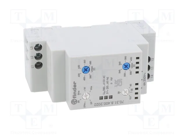 FINDER Relé de monitorización de tensión 3 x 380...415V AC SPDT FINDER Relé de monitorización de tensión 3 x 380...415V AC SPDT