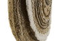 DKD Home Decor Bolso Mediterraneo Natural Negro 12 x 36 x 36 cm (2 Unidades)