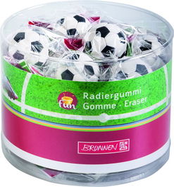 Goma De Borrar Brunnen Fun 3D Balon De Futbol Expositor De 24