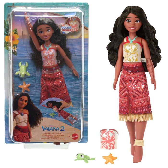 MATTEL Muñeca Princesa Vaiana Nadadora Disney Princess MATTEL Muñeca Princesa Vaiana Nadadora Disney Princess