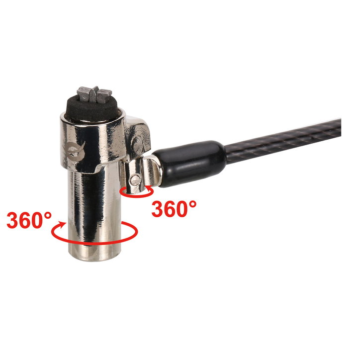 Conceptronic CUSTODIO02BNTM Cable de Seguridad de Doble Cabezal con Llave Conceptronic CUSTODIO02BNTM Cable de Seguridad de Doble Cabezal con Llave