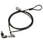 Conceptronic CUSTODIO02BNTM Cable de Seguridad de Doble Cabezal con Llave