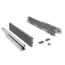 HERRAJES ALK Cajón Qube Push Extracción Total Antracita H90 H120 H185 Medida 450