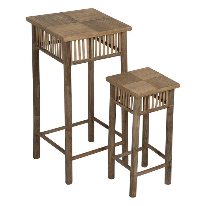 Ixia Pack de 2 Mesitas Natural Bambú