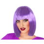 Atosa Peluca Lisa Corta Color Morado Intenso con Flequillo Moderno
