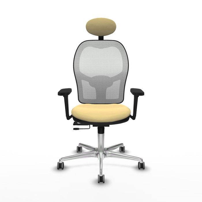 PIQUERAS Y CRESPO Silla de oficina Jorquera con mecanismo Sincro/Traslack, Crema y Blanco PIQUERAS Y CRESPO Silla de oficina Jorquera con mecanismo Sincro/Traslack, Crema y Blanco
