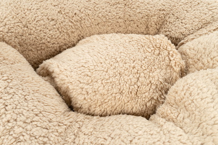 Gloria Cama Tarifa Redonda Marrón 64x58 cm para Mascotas | Suave, Antideslizante y Lavable con Silicona Reciclada