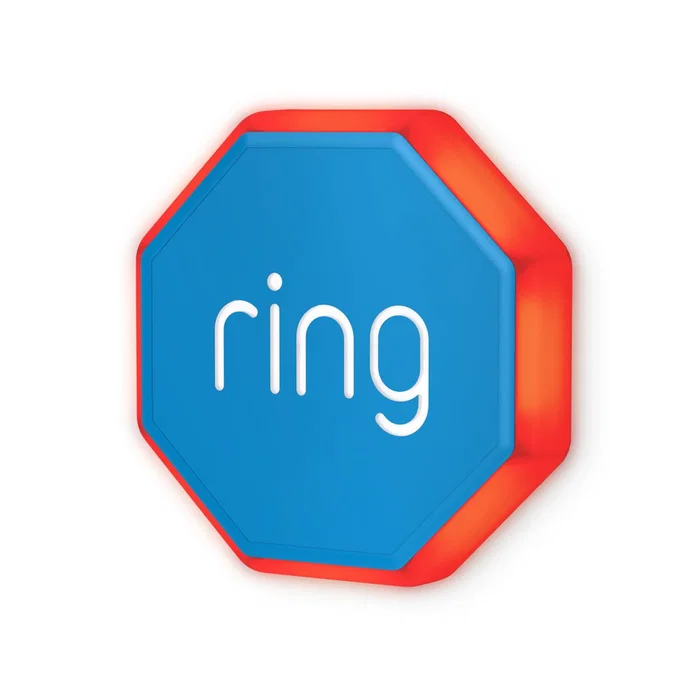 Ring Alarm Outdoor Siren Sirena Exterior con Cable Azul, Z-Wave, Funciona con 3 Baterías Tipo D (28V), Luz de Alarma