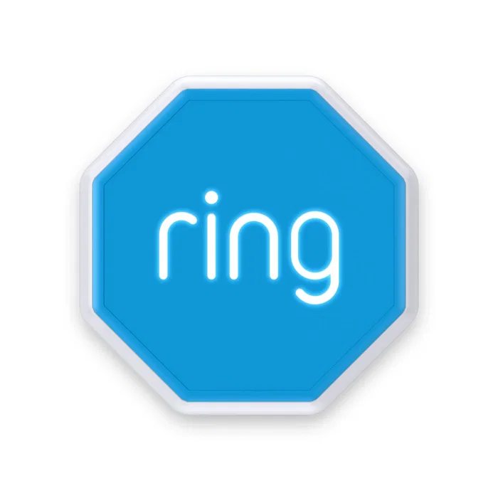 Ring Alarm Outdoor Siren Sirena Exterior con Cable Azul, Z-Wave, Funciona con 3 Baterías Tipo D (28V), Luz de Alarma