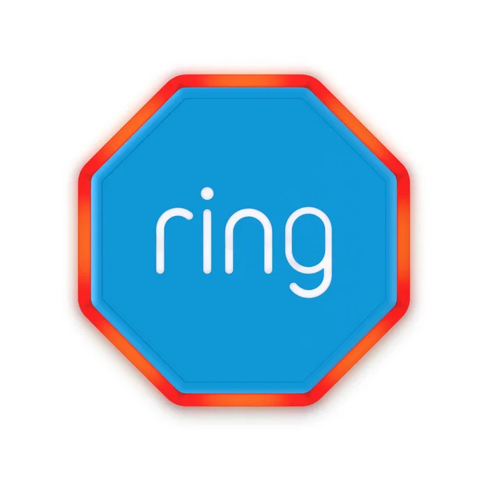 Ring Alarm Outdoor Siren Sirena Exterior con Cable Azul, Z-Wave, Funciona con 3 Baterías Tipo D (28V), Luz de Alarma