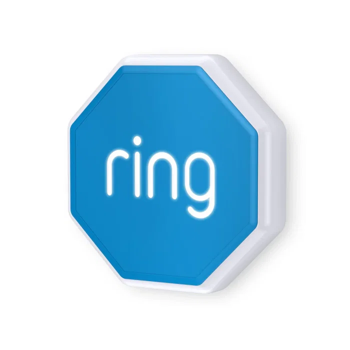 Ring Alarm Outdoor Siren Sirena Exterior con Cable Azul, Z-Wave, Funciona con 3 Baterías Tipo D (28V), Luz de Alarma