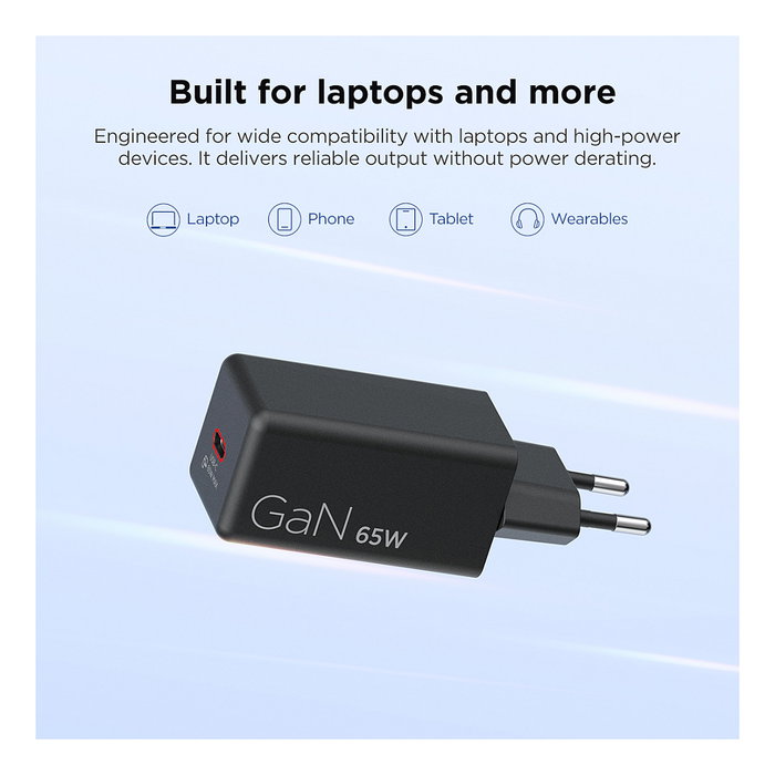 Lenovo Cargador Mini USB-C GaN 65W Negro