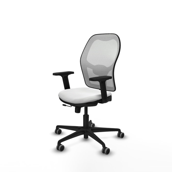 PIQUERAS Y CRESPO Silla de oficina Jorquera con mecanismo Sincro/Traslack y brazos 2D en Blanco