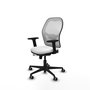 PIQUERAS Y CRESPO Silla de oficina Jorquera con mecanismo Sincro/Traslack y brazos 2D en Blanco
