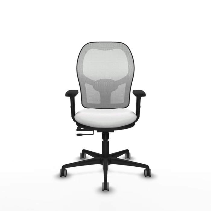 PIQUERAS Y CRESPO Silla de oficina Jorquera con mecanismo Sincro/Traslack y brazos 2D en Blanco