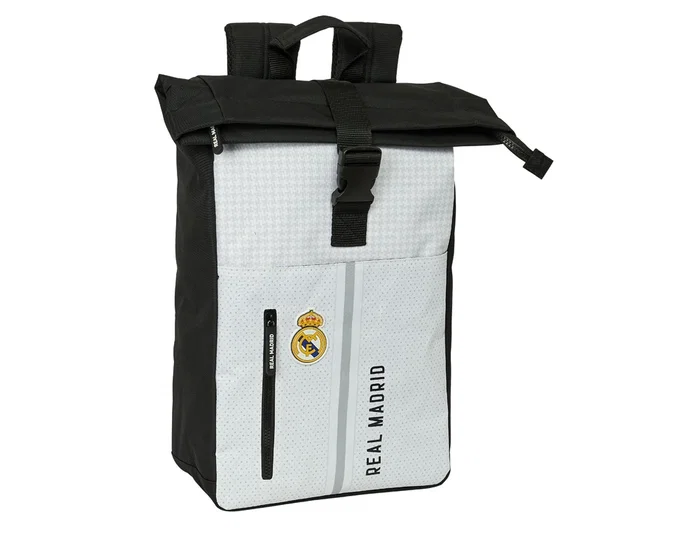 Safta Mochila de Solapa Real Madrid 1ª Equipación 24/25 para Portátil 15,6''