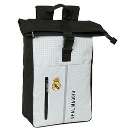 Mochila para Portátil Real Madrid C.F. 24/25 Blanco Gris 28 x 42 x 13 cm