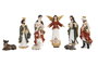 DKD Home Decor Nacimiento Navidad Tradicional Multicolor Set 8 Piezas Resina 4x5x12 cm
