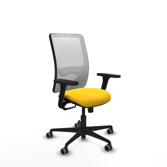 PIQUERAS Y CRESPO Silla de oficina Zulema con mecanismo Sincro, Amarillo y Blanco PIQUERAS Y CRESPO Silla de oficina Zulema con mecanismo Sincro, Amarillo y Blanco