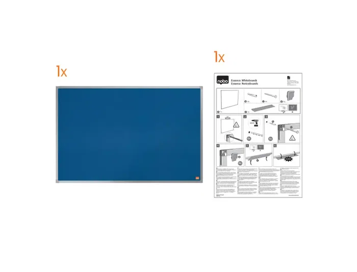 Tablero Fieltro Nobo Essence Marco Aluminio 90X120 Cm Azul Tablero Fieltro Nobo Essence Marco Aluminio 90X120 Cm Azul