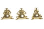 DKD Home Decor Figura de Resina Rana Surtido de 3 Piezas Dorado