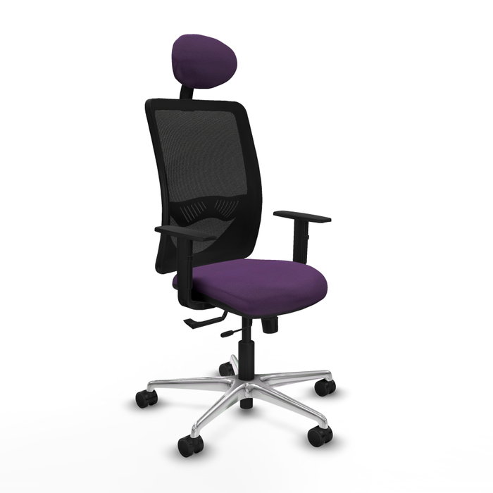 PIQUERAS Y CRESPO Silla de oficina Zulema con mecanismo Sincro/Traslack, Morado y Negro PIQUERAS Y CRESPO Silla de oficina Zulema con mecanismo Sincro/Traslack, Morado y Negro