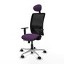 PIQUERAS Y CRESPO Silla de oficina Zulema con mecanismo Sincro/Traslack, Morado y Negro