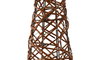 DKD Home Decor Set de 3 Conos de Ratán con LED Natural