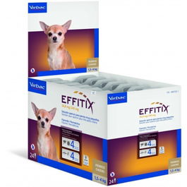 Virbac Effitix Pipetas Antiparasitarias para Perro Talla XS (1,5-4 kg) - 24 Unidades