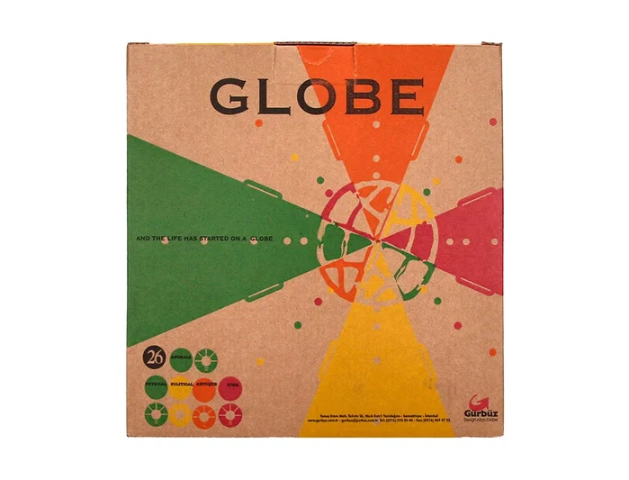 Liderpapel Globo terráqueo con luz físico y político de 20 cm de diámetro