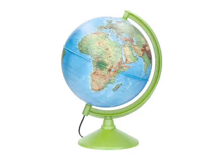 Liderpapel Globo terráqueo con luz físico y político de 20 cm de diámetro