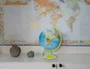 Liderpapel Globo terráqueo con luz físico y político de 20 cm de diámetro