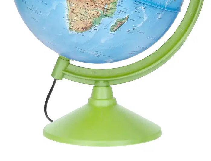 Liderpapel Globo terráqueo con luz físico y político de 20 cm de diámetro