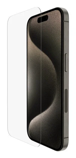 Belkin OVA173HQ ScreenForce Protector de Pantalla para iPhone 16 Pro, Cristal Templado 9H Resistente a Impactos y Rayones, Anti-Huellas, 1 Pieza