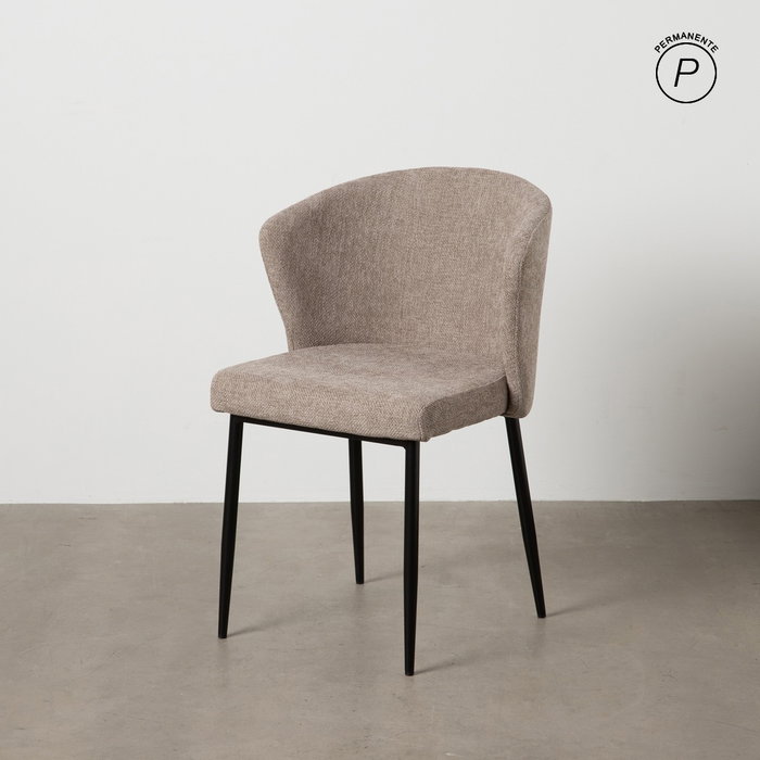 Silla Taupe Tejido-Metal Contract 52,50 X 55 X 80 cm (Set de 2) Silla Taupe Tejido-Metal Contract 52,50 X 55 X 80 cm (Set de 2)
