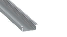 KIMERA Perfil de Aluminio TVED Anodizado Plata con Difusor Opal y Accesorios 2,02M