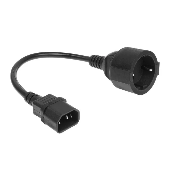 ACT AK5250 Cable de extensión C14 a CEE 7/3 de 0,20 m Negro