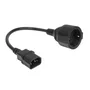 ACT AK5250 Cable de extensión C14 a CEE 7/3 de 0,20 m Negro