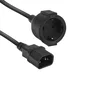 ACT AK5250 Cable de extensión C14 a CEE 7/3 de 0,20 m Negro