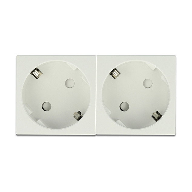 DeLOCK Tomacorriente Easy 45 de 2 vías con disposición de 45°, Blanco, Pack de 5