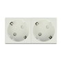 DeLOCK Tomacorriente Easy 45 de 2 vías con disposición de 45°, Blanco, Pack de 5