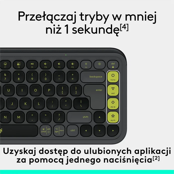 Logitech POP ICON Keys Teclado Inalámbrico Plano Grafito Layout Polaco